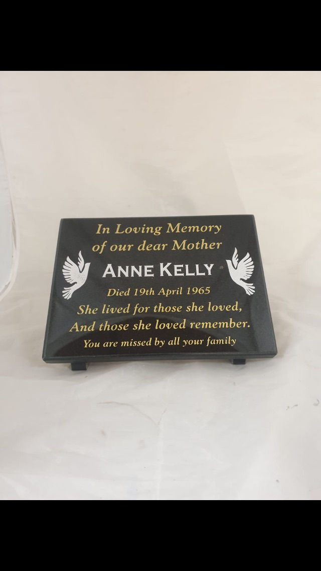 Thumbnail: Medium Custom Gravesite Plaque 12" x 9"