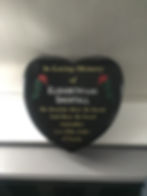 Large Custom Heart Granite Plaque 14" x 13.5"