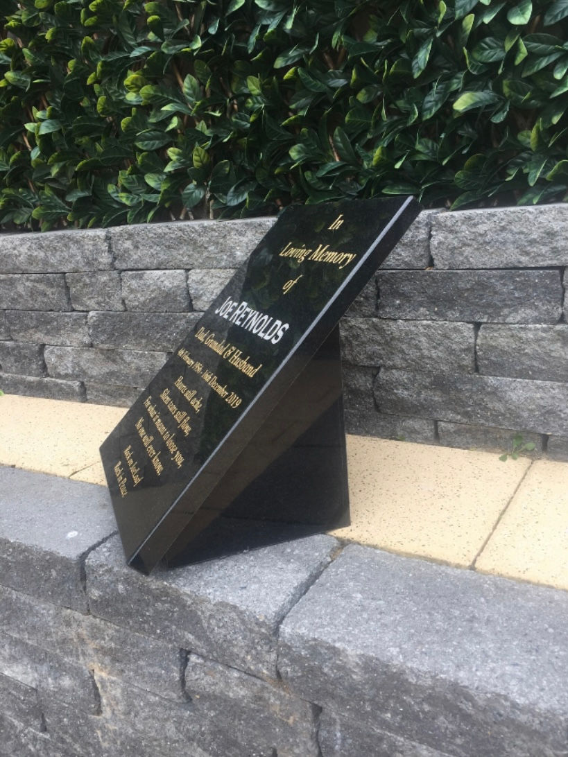 Thumbnail: Extra Large Book Style Custom Granite Plaque 18" x 14"