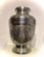 Large Gold and Silver Engraved Urn