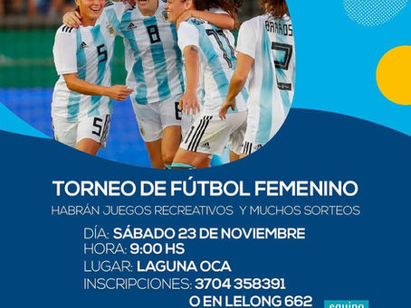 El Equipo RFP organiza Torneo Gratuito de Fútbol Femenino en Laguna Oca.