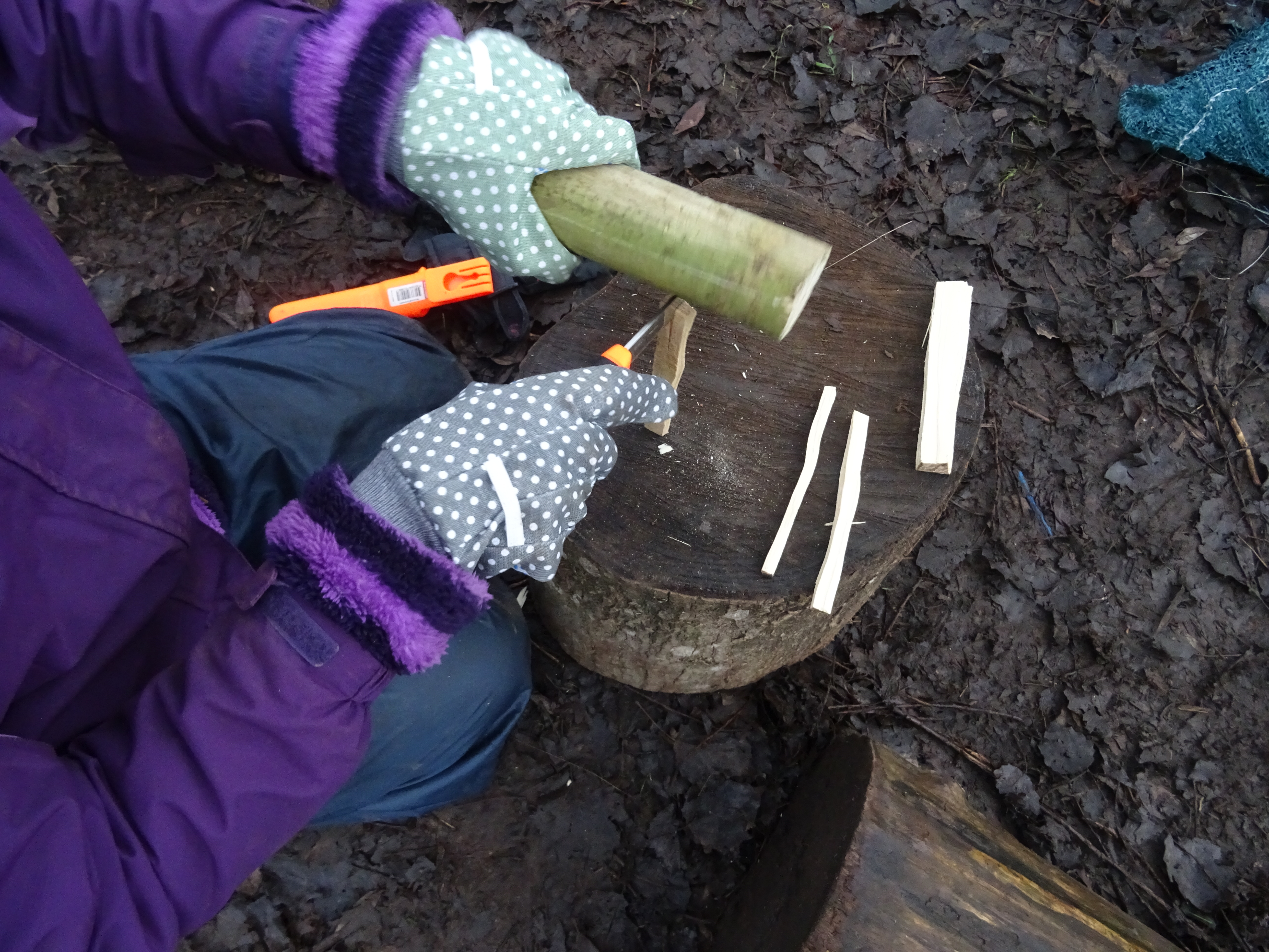 Using tools for crafts and survival