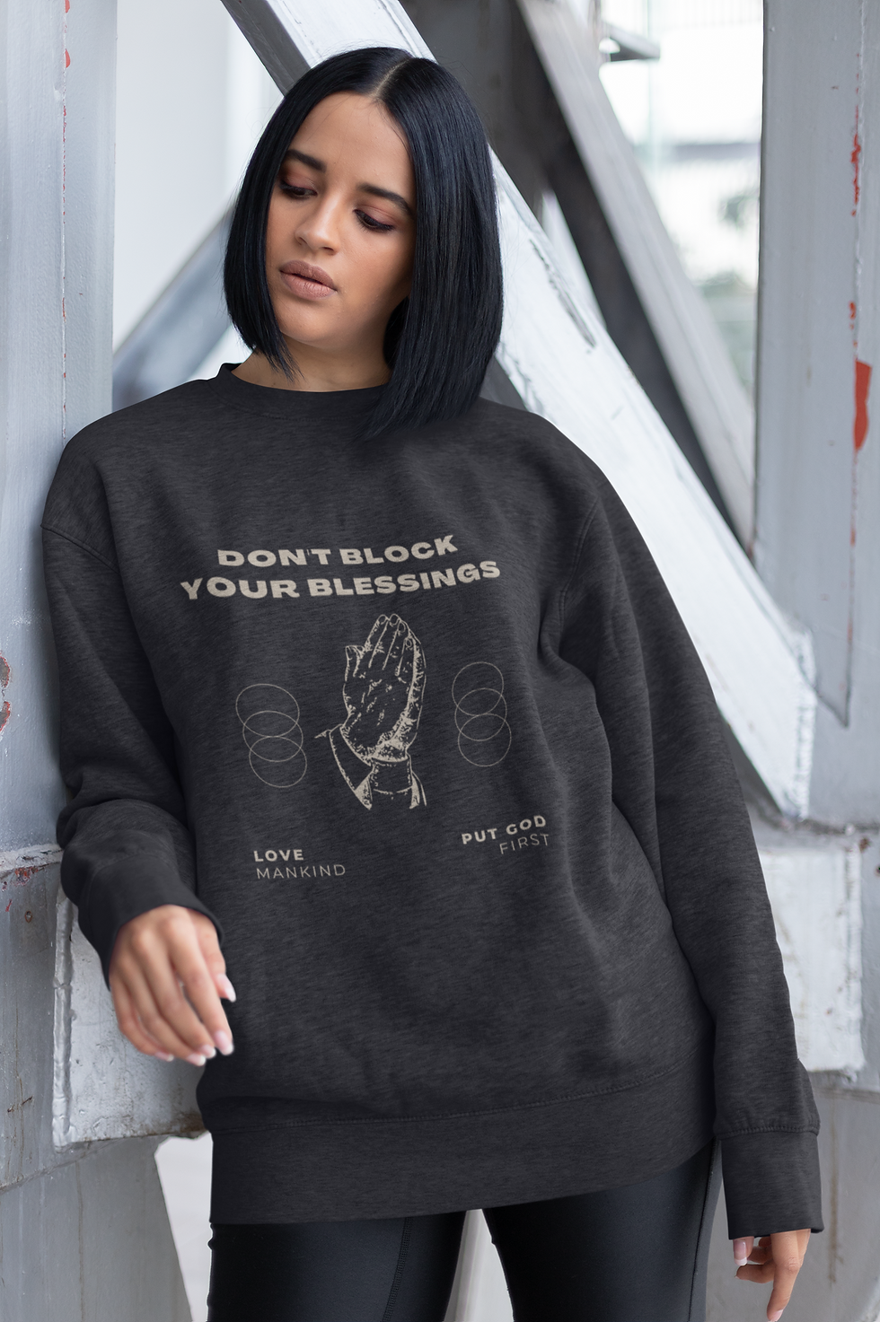 Thumbnail: Don't Block Your Blessings Unisex Premium Sweatshirt