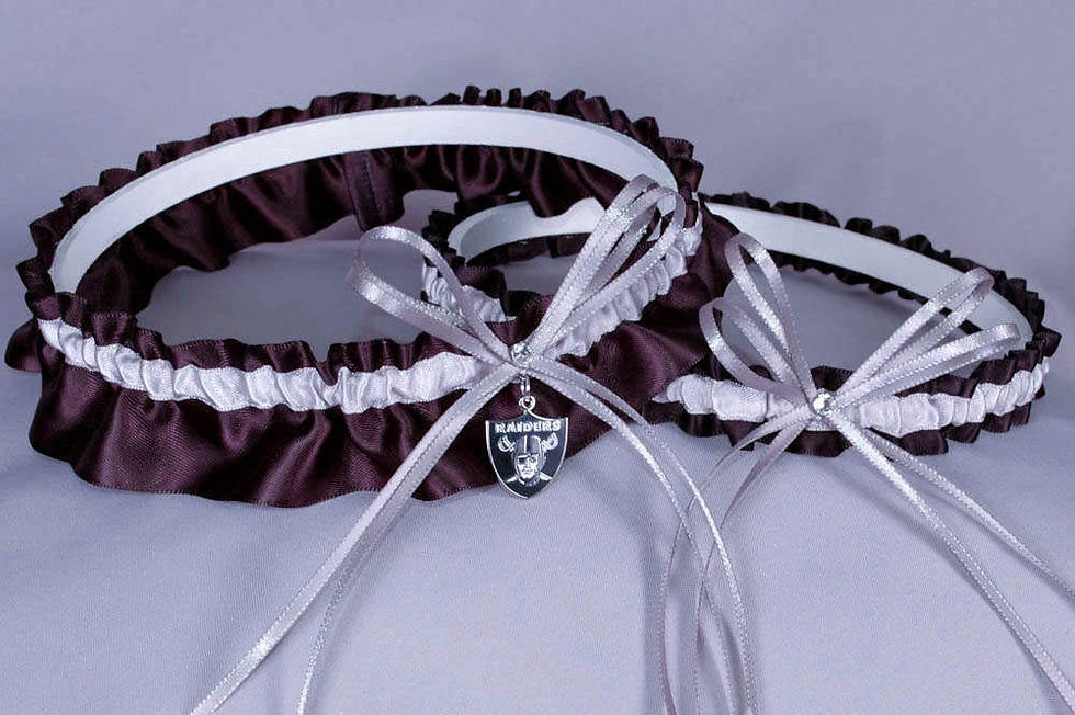 Las Vegas Raiders Wedding Garter Set