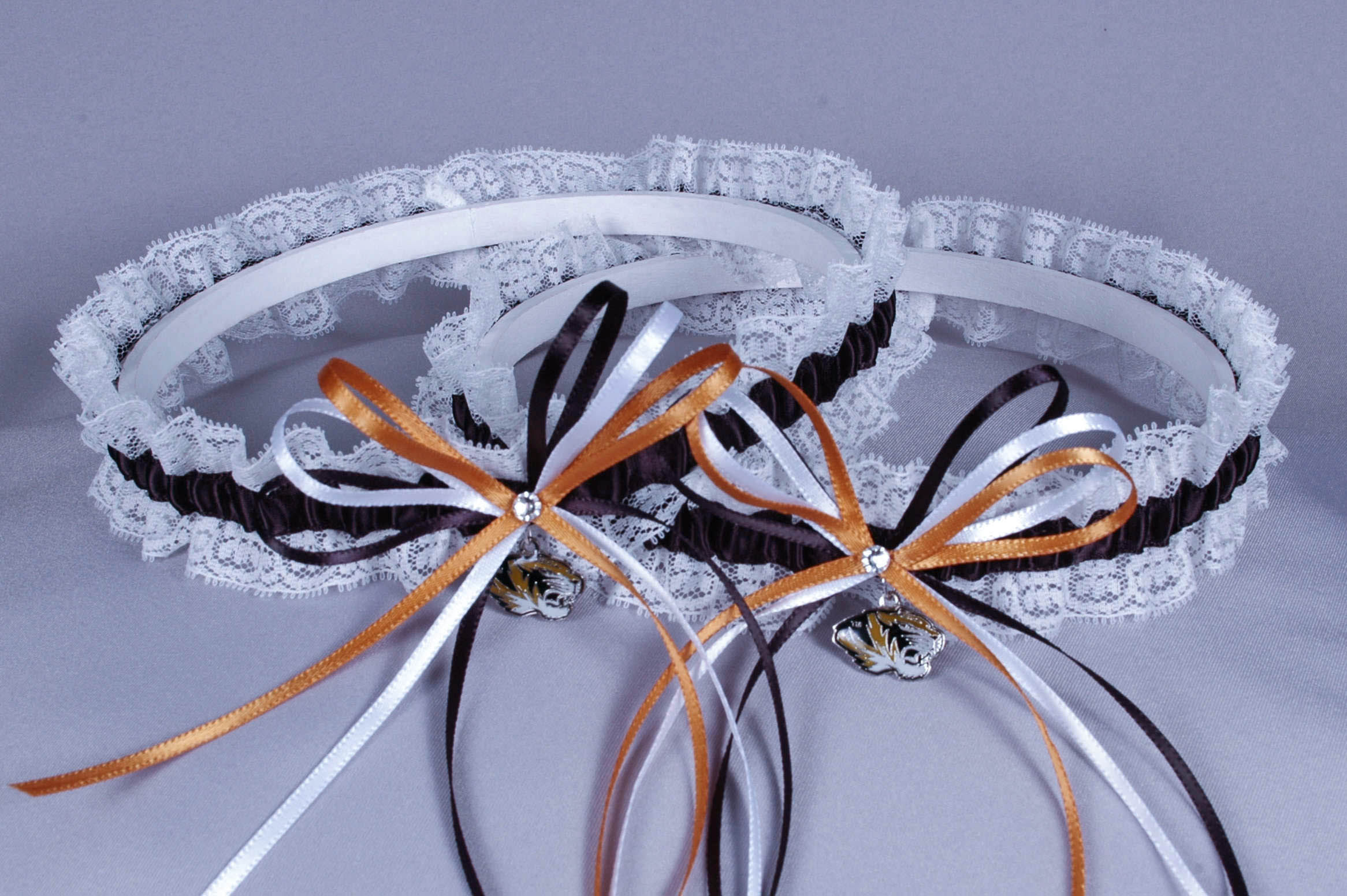 University of Missouri Tigers Lace Wedding Garter Set