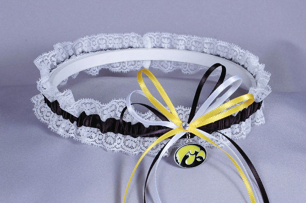 University of Iowa Hawkeyes Lace Wedding Garter