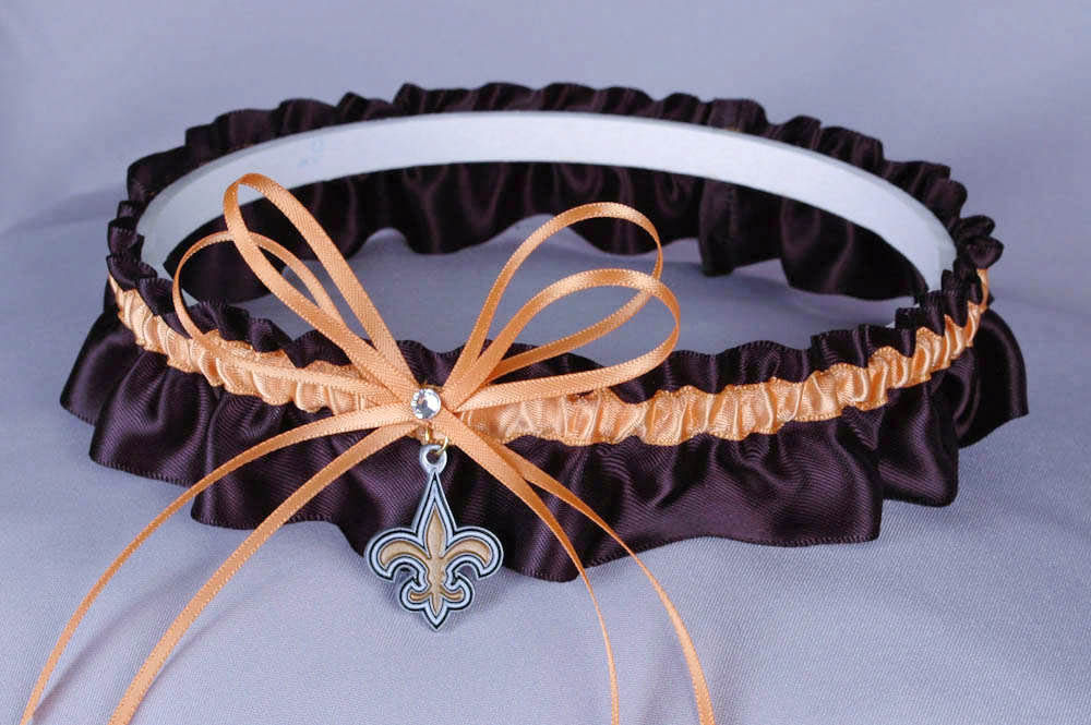 New Orleans Saints Wedding Garter