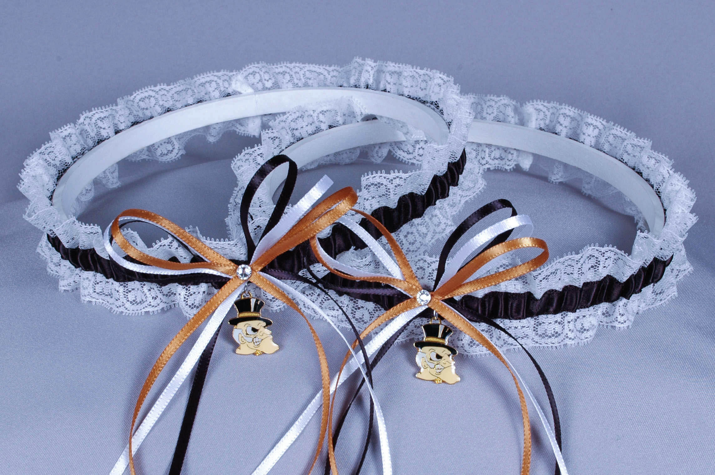 Wake Forest University Demon Deacons Lace Wedding Garter Set