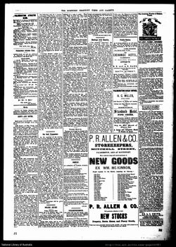 Historic PAC Saturday 5 March 1881 - Northern Territory Times and Gazette - 1