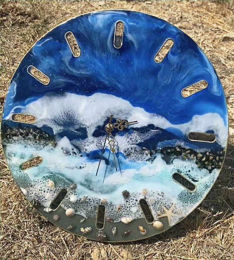 HORLOGE OCEAN DE 34 CM DE DIAMETRE