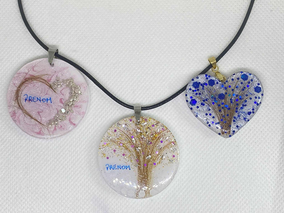 PENDENTIF SOUVENIR cheveux ou poils d'animaux