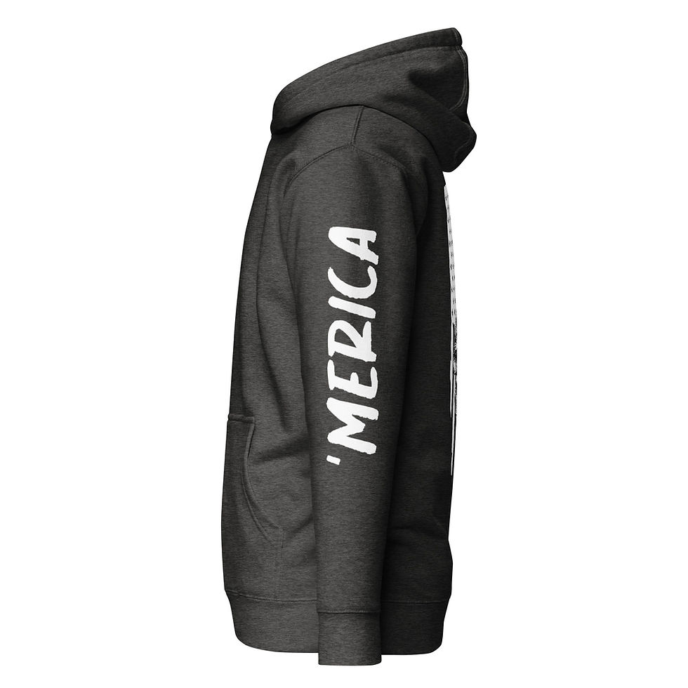 Thumbnail: Paratrooper Hoodie with American Flag Background