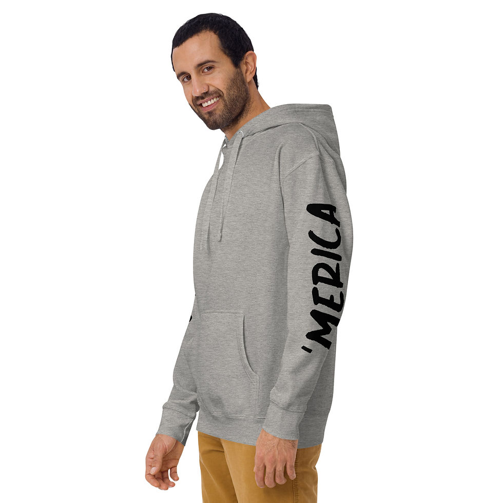 Thumbnail: Airborne Hoodie with American Flag Background