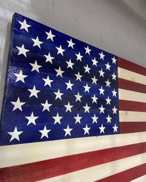 Thumbnail: Large Wood American Flag