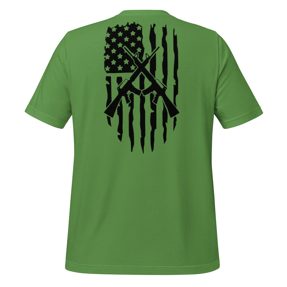 Thumbnail: T-Shirt with Flag & Guns (AR-15s Crossing)