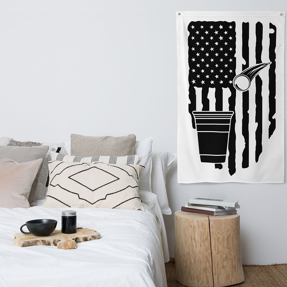 Thumbnail: Beer Pong Distressed American Flag