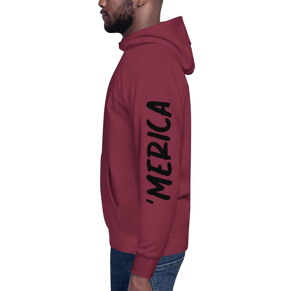 Thumbnail: Cross with American Flag Background Hoodie