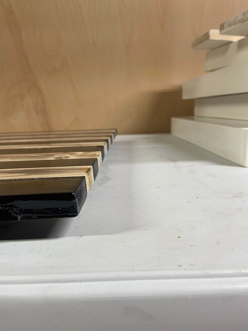 Thumbnail: Large Burnt/Distressed Black & White Wood American Flag