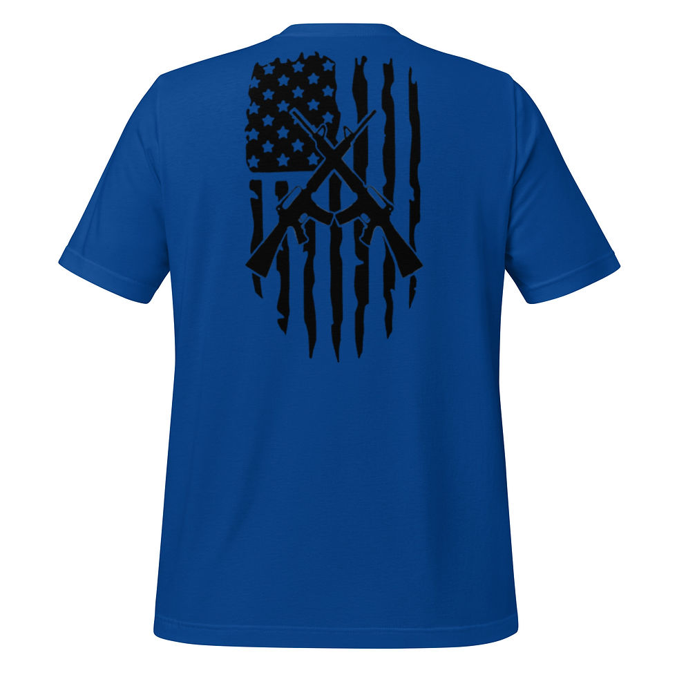 Thumbnail: T-Shirt with Flag & Guns (AR-15s Crossing)