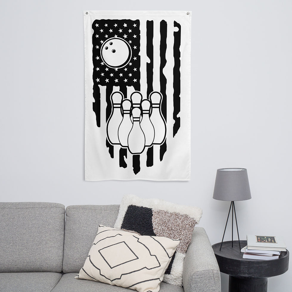 Thumbnail: American Flag with Bowling Ball & Pins