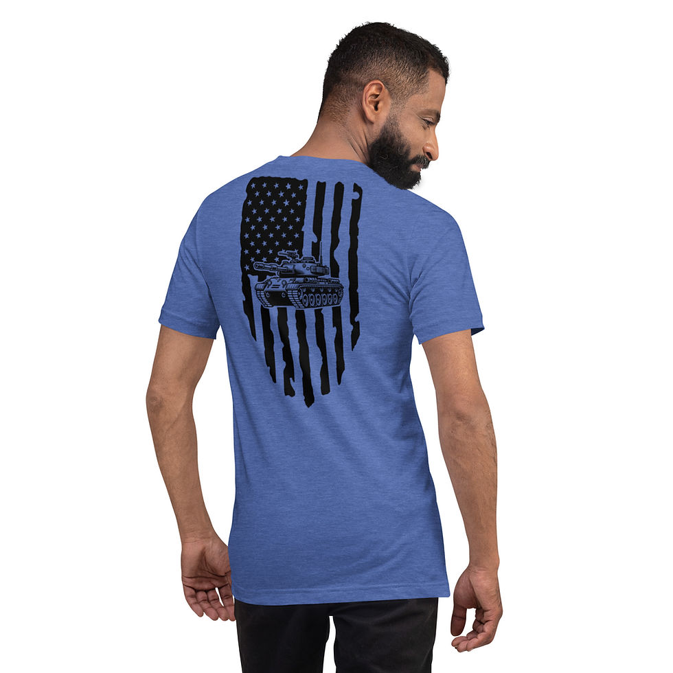 Thumbnail: Military Tank with American Flag T-Shirt