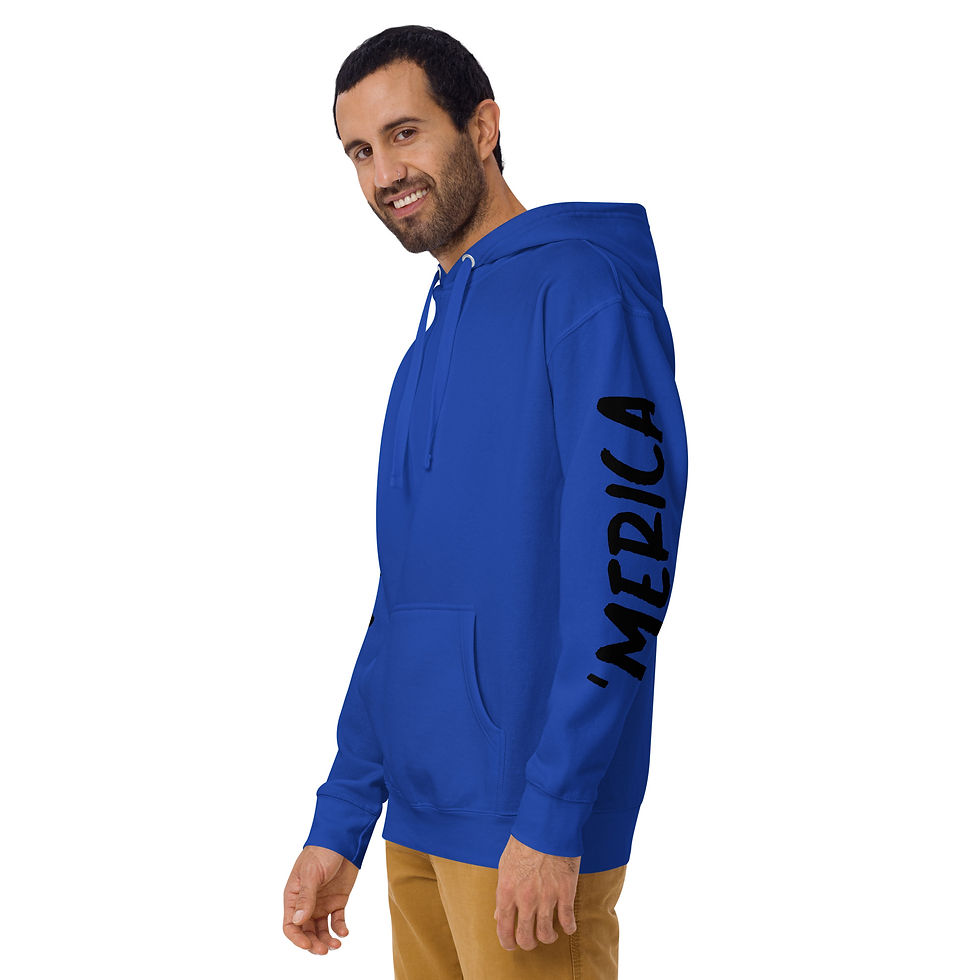 Thumbnail: Airborne Hoodie with American Flag Background