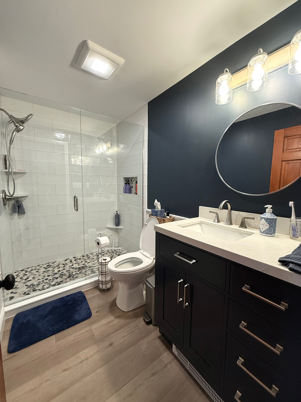 Moody beach bathroom remodel.