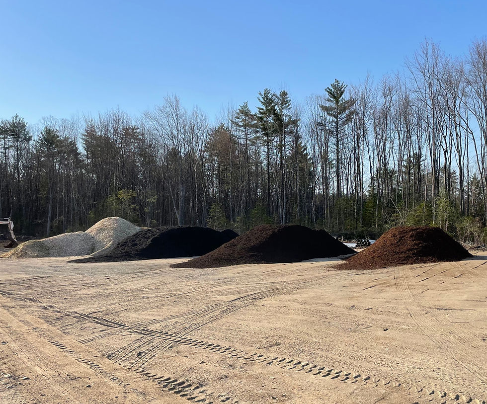 mulch, crushed stone, sand and gravel
