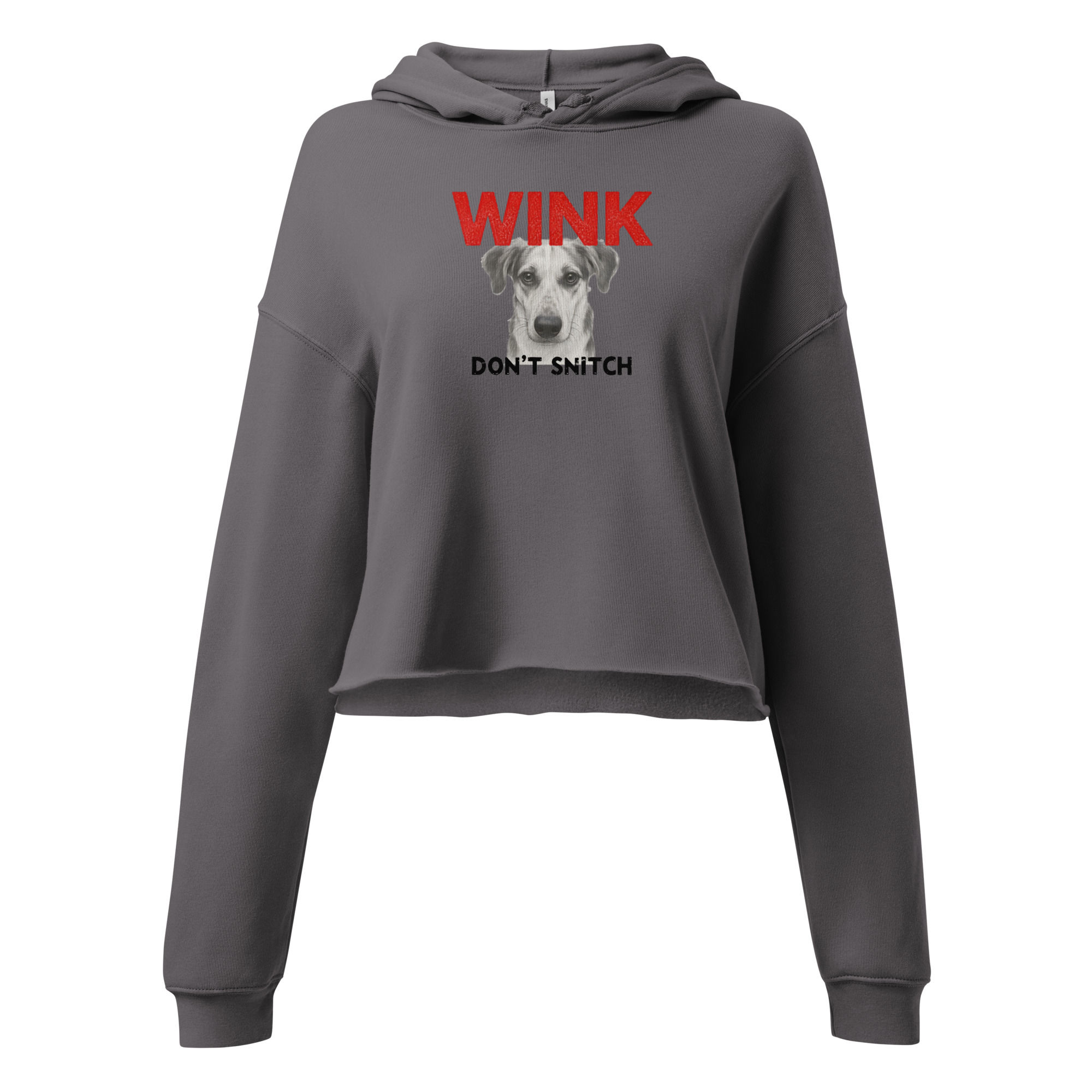 Wink Don't Snitch Crop Hoodie