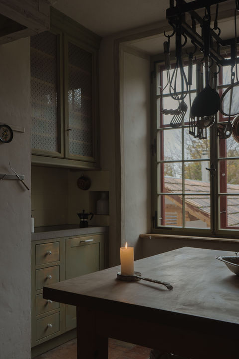 kitchen with modern stove at eden toggenburg