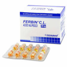 Ferbin C.L. (Ácido Valproico) 250 mg - Novamed - Sobre 10 Cápsulas