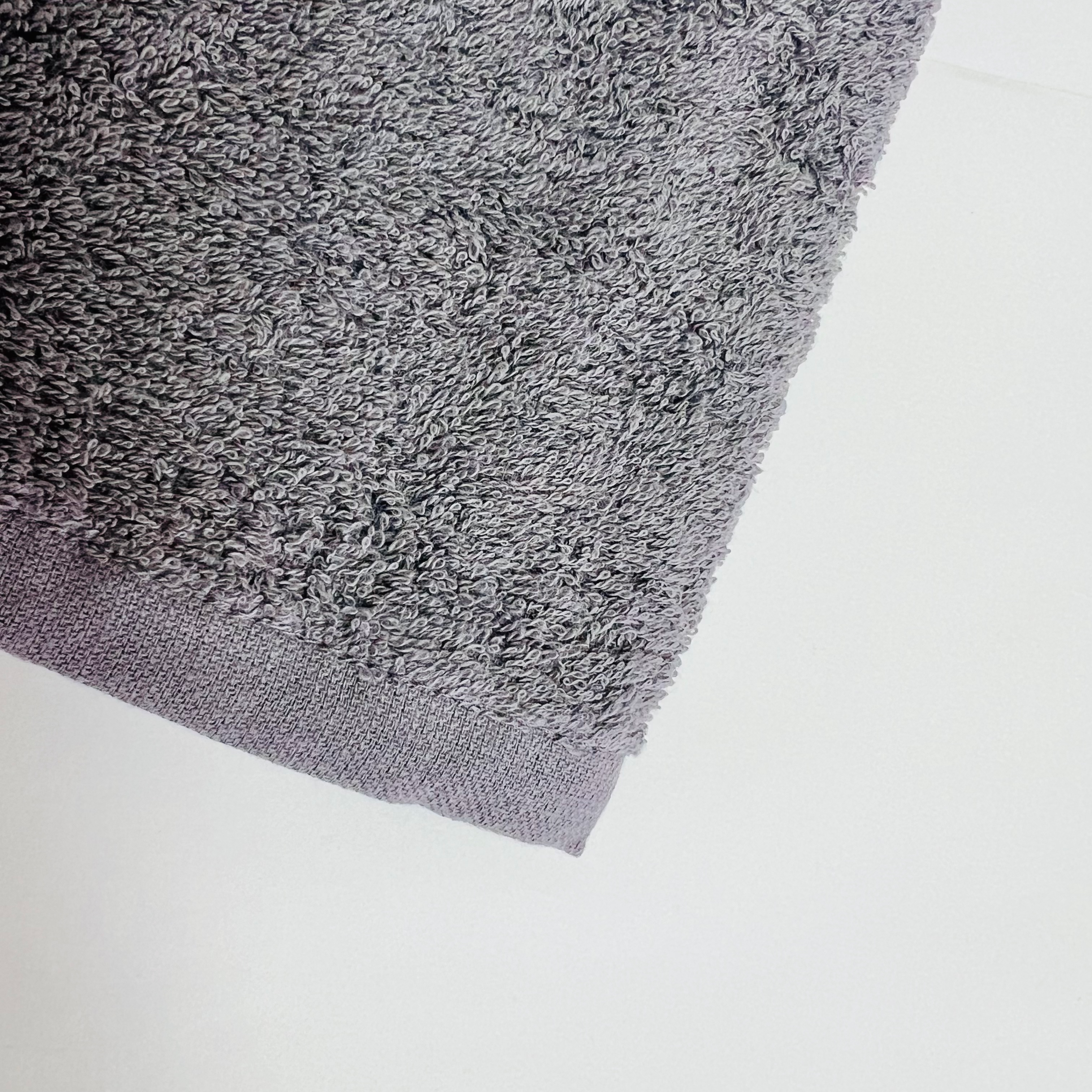Organic Cotton Face Towel Grey オーガニックコットンバスタオル グレー (35×80) cm