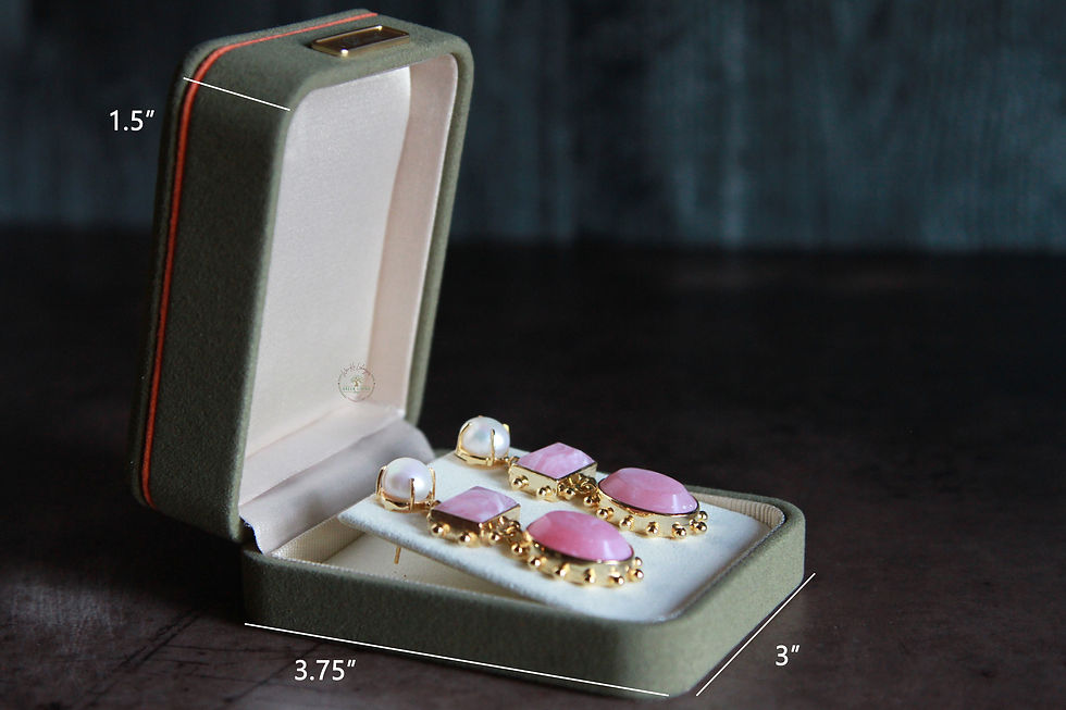 Freshwater Pearl & Light Pink Chalcedony Dangle Earrings