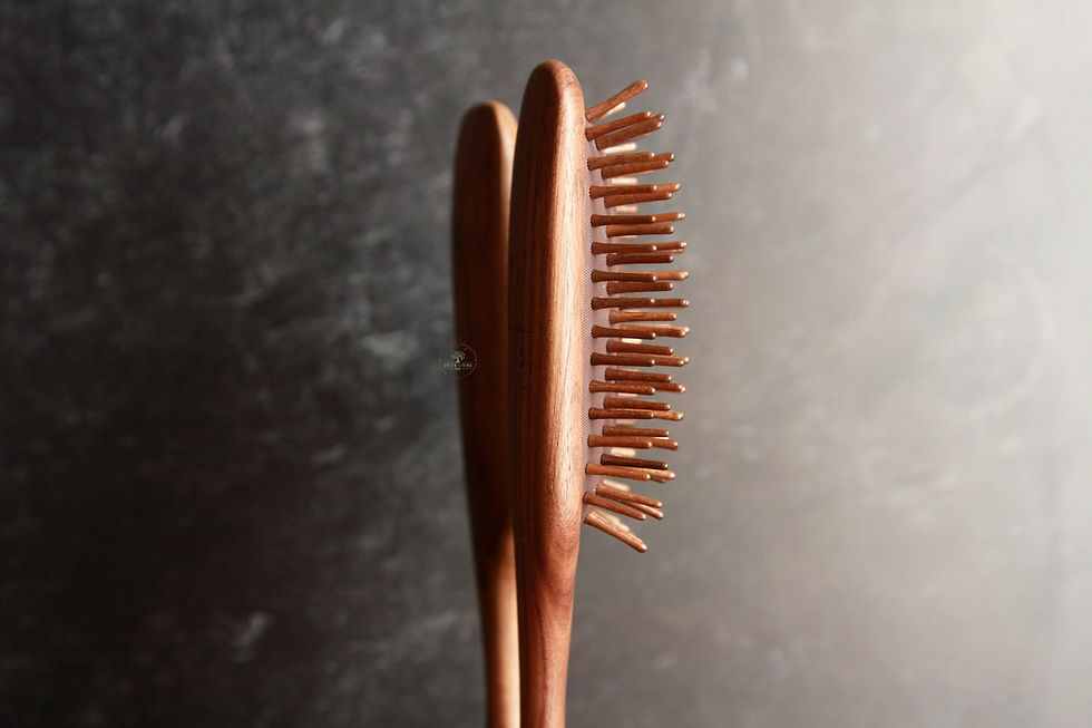 Black Walnut Wooden Paddle Hair Brush