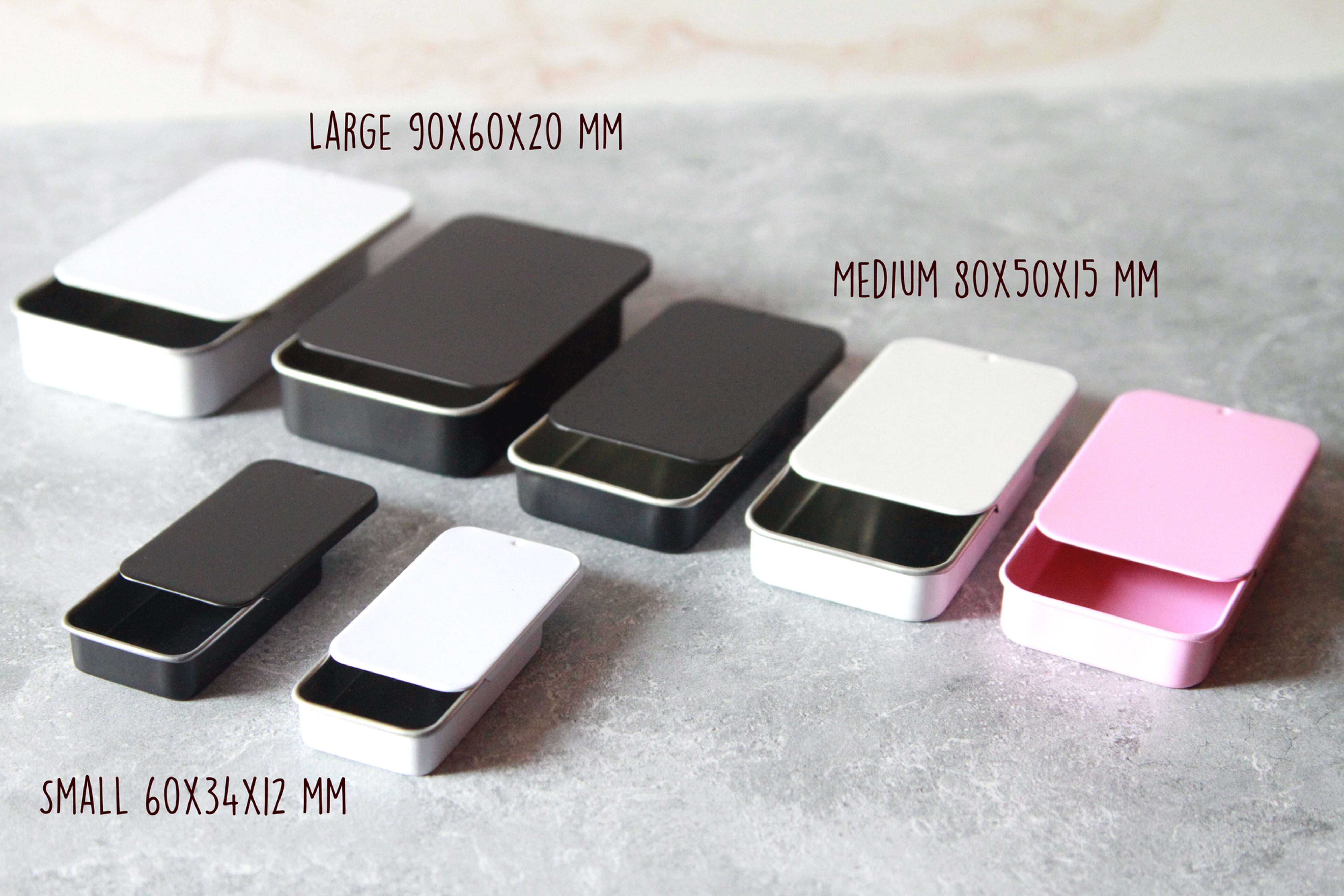 Metal Sliding Tins Set of 3