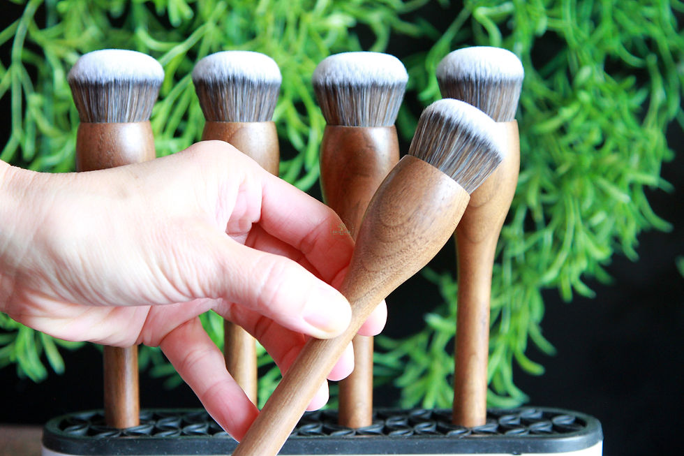 Thumbnail: Black Walnut Foundation Domed Kabuki Brush