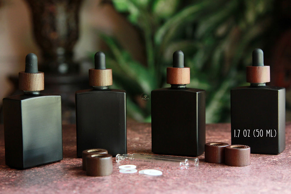 Rectangle Glass Bottle 1.7oz Wooden Cap