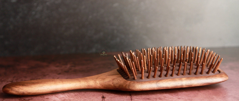 Black Walnut Wooden Paddle Hair Brush