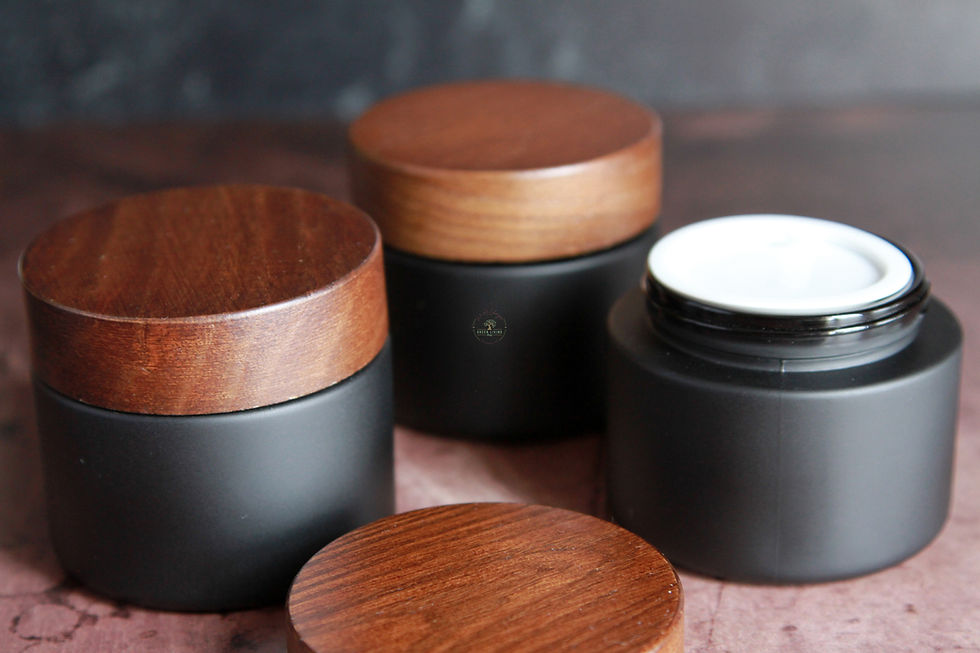 Thumbnail: Dark Violet Glass Cosmetic Jar 100g