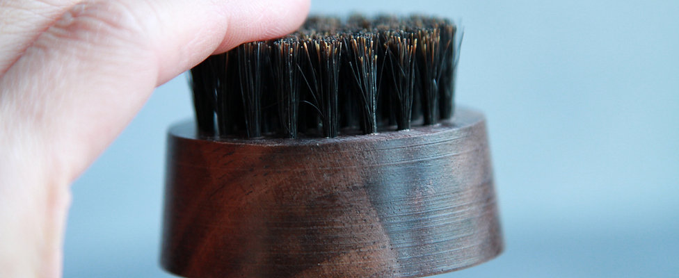Mini Black Walnut Beard Brush