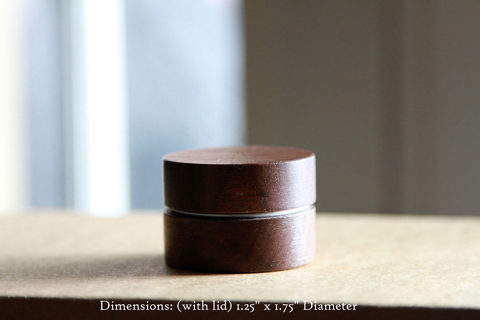 サムネイル： Bulk Pack of 18 ~ Black Walnut Cosmetic Tins with Lids
