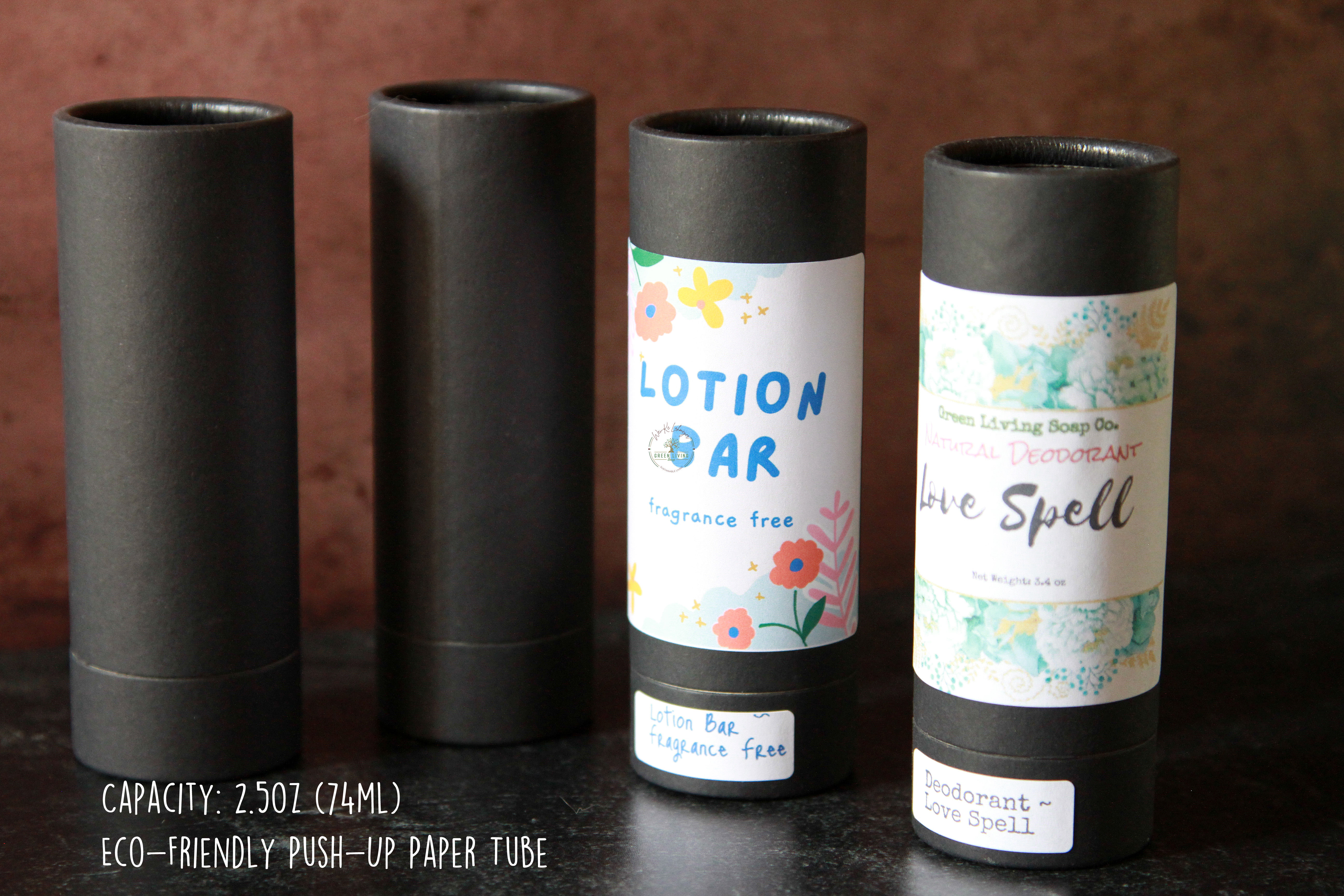 Eco Friendly Push Up Paper Tube 2.5oz
