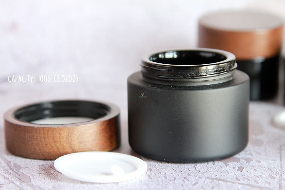 Thumbnail: Dark Violet Glass Cosmetic Jar 100g
