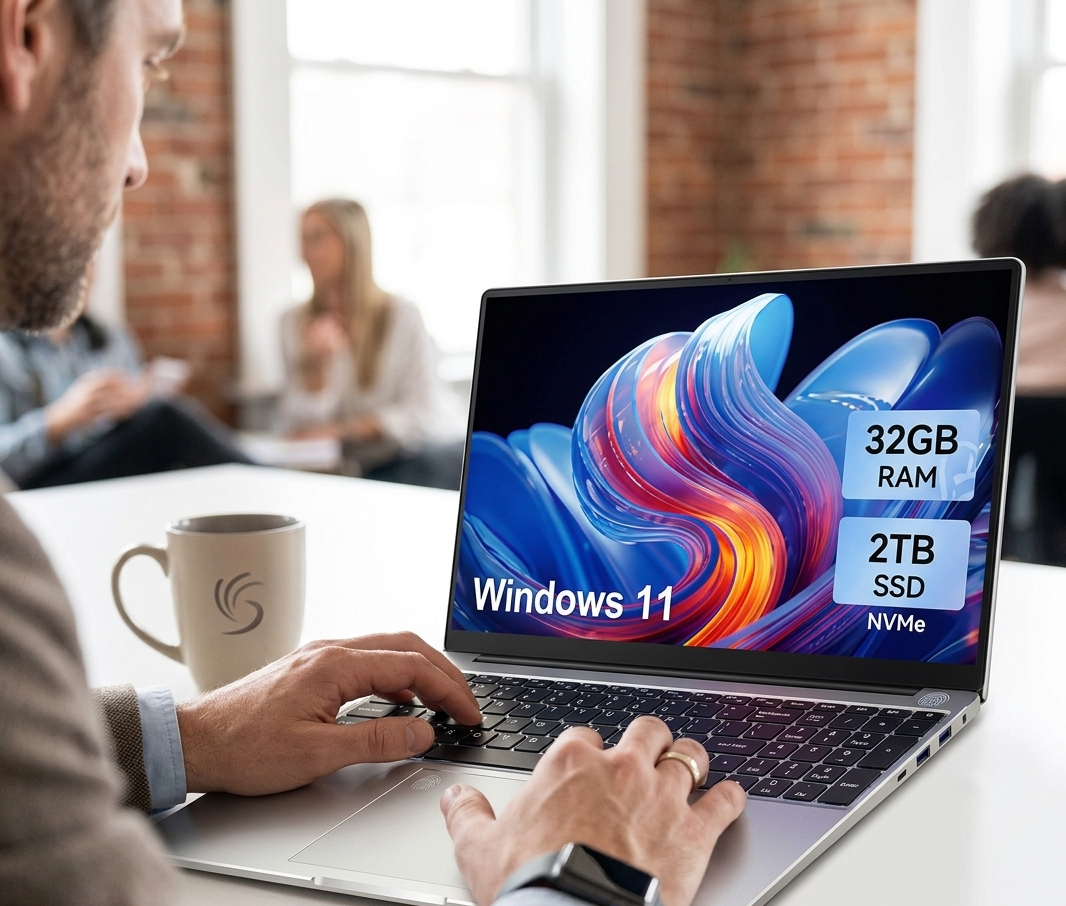 HOT 17.3" Large Screen Laptop Intel 6500Y 32GB 1TB/2TB Windows 11 Lightweight an