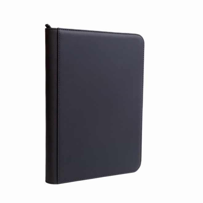 Black colour pokemon and tcg card 9-pocket binder standing in a white background