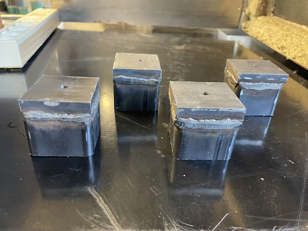 Figure 2: Oven leg parts welded and grinded together