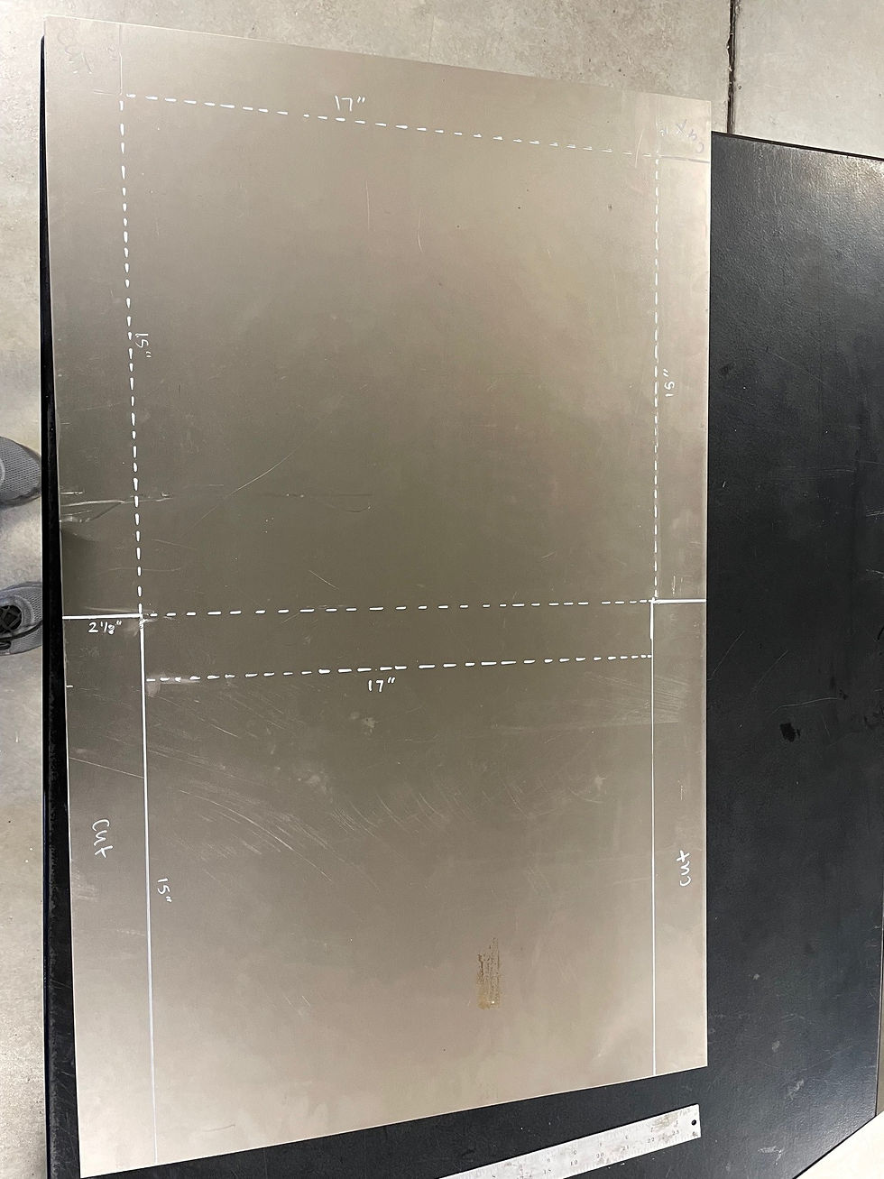Figure 6: Sheet metal marked up