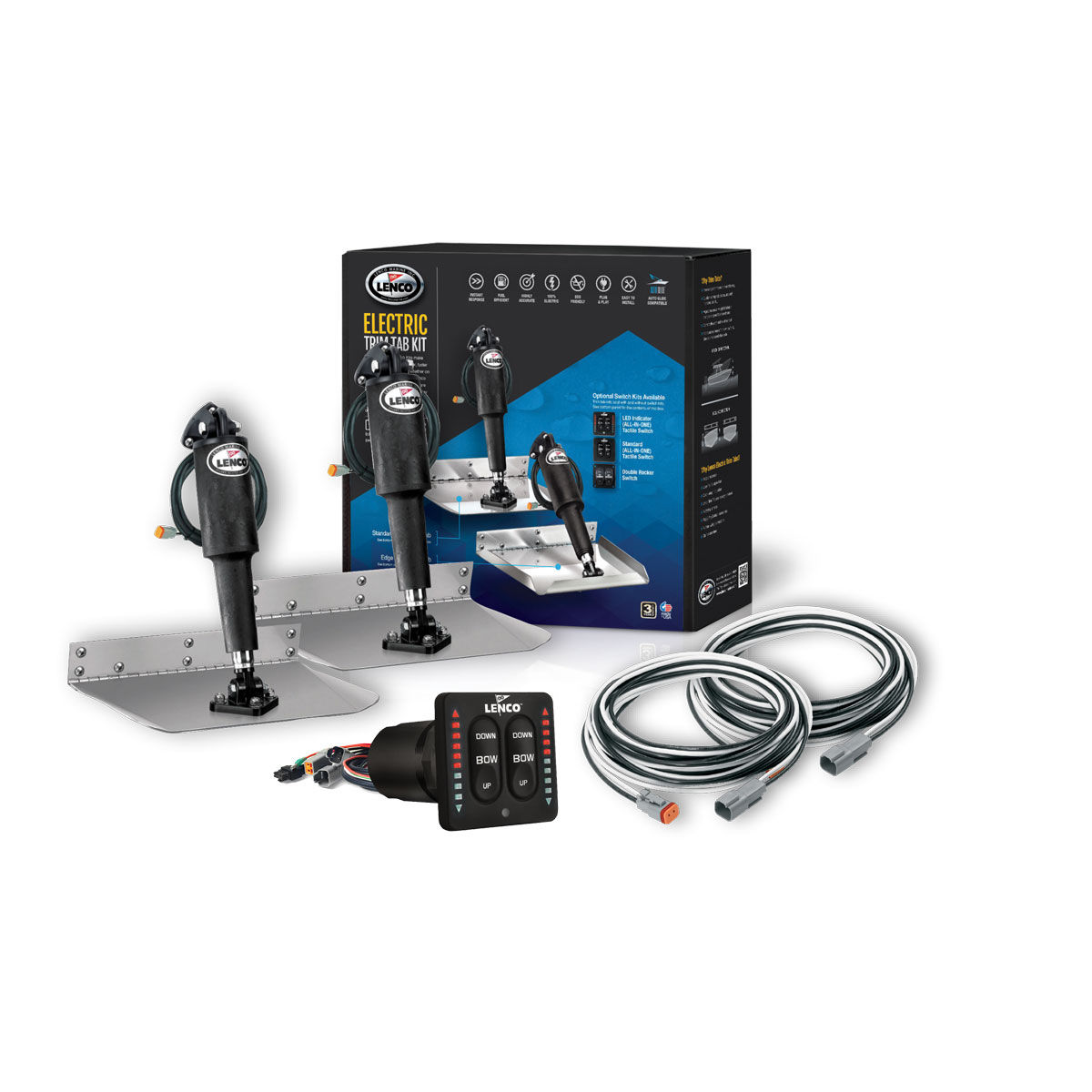 Lenco Standard Mount Trim Tab Complete Kit – 12-Ga