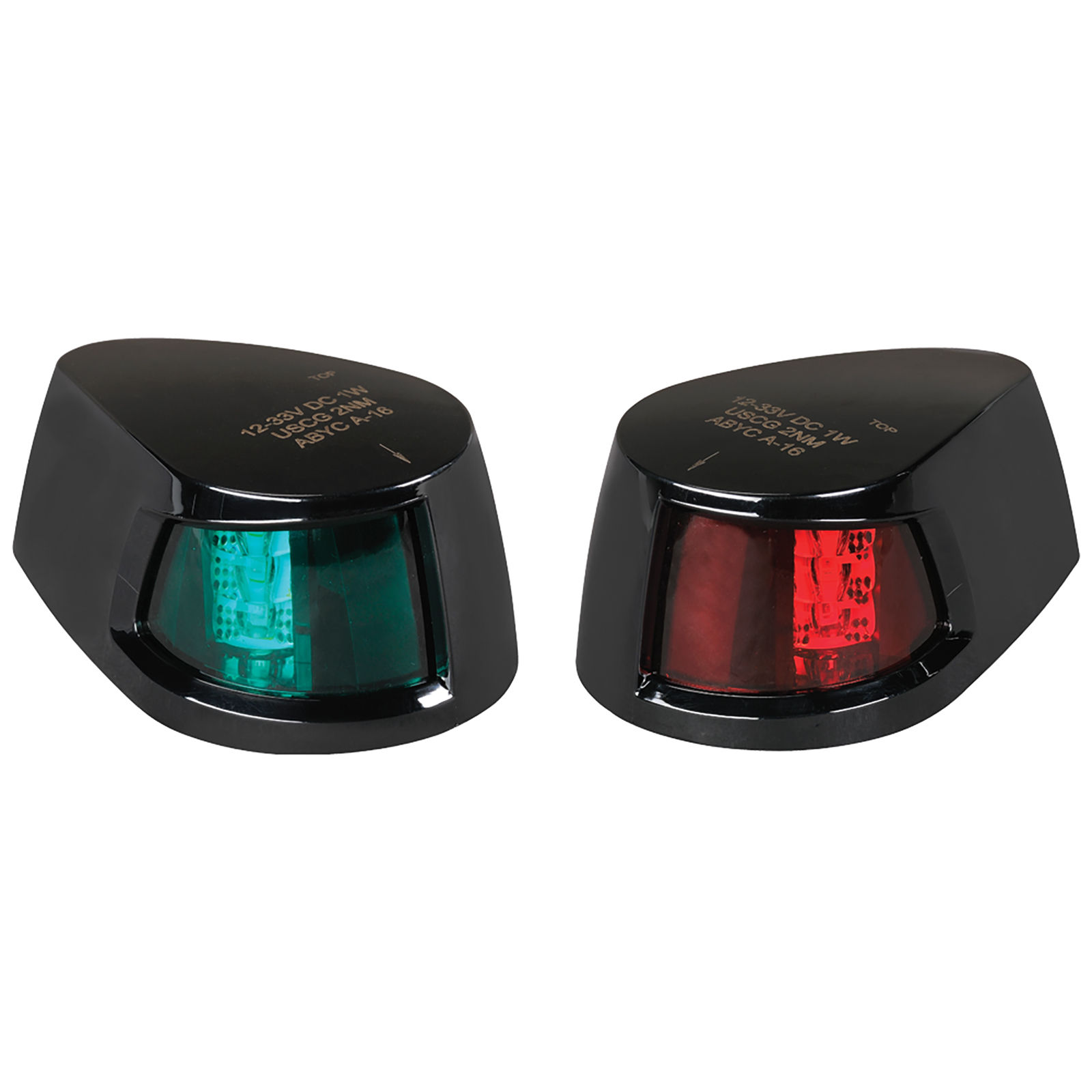 Narva Marine 9-33v 1nm LED Port & Strd Lamps Black