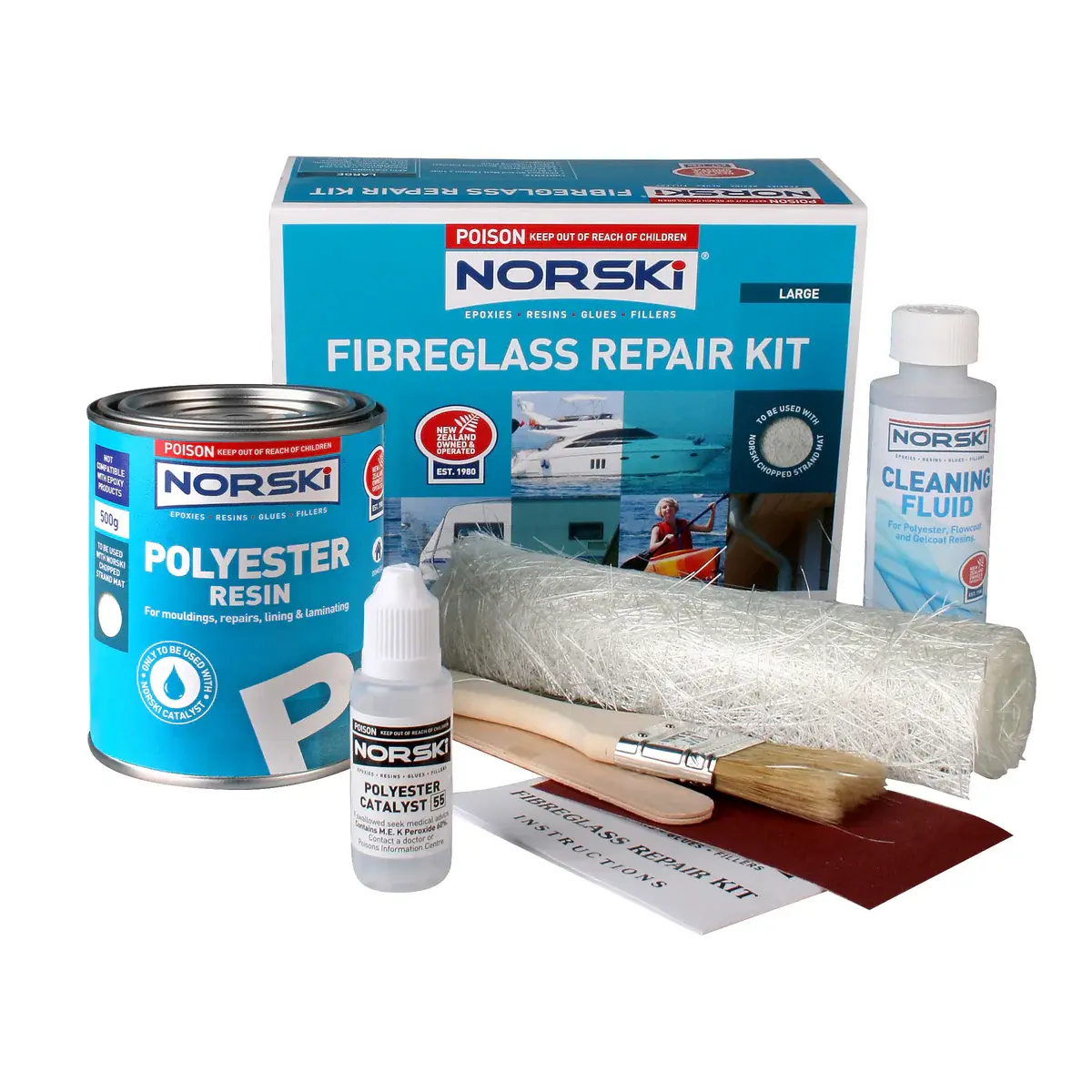 Norski N°2 Fibreglass Repair Kit the largest size